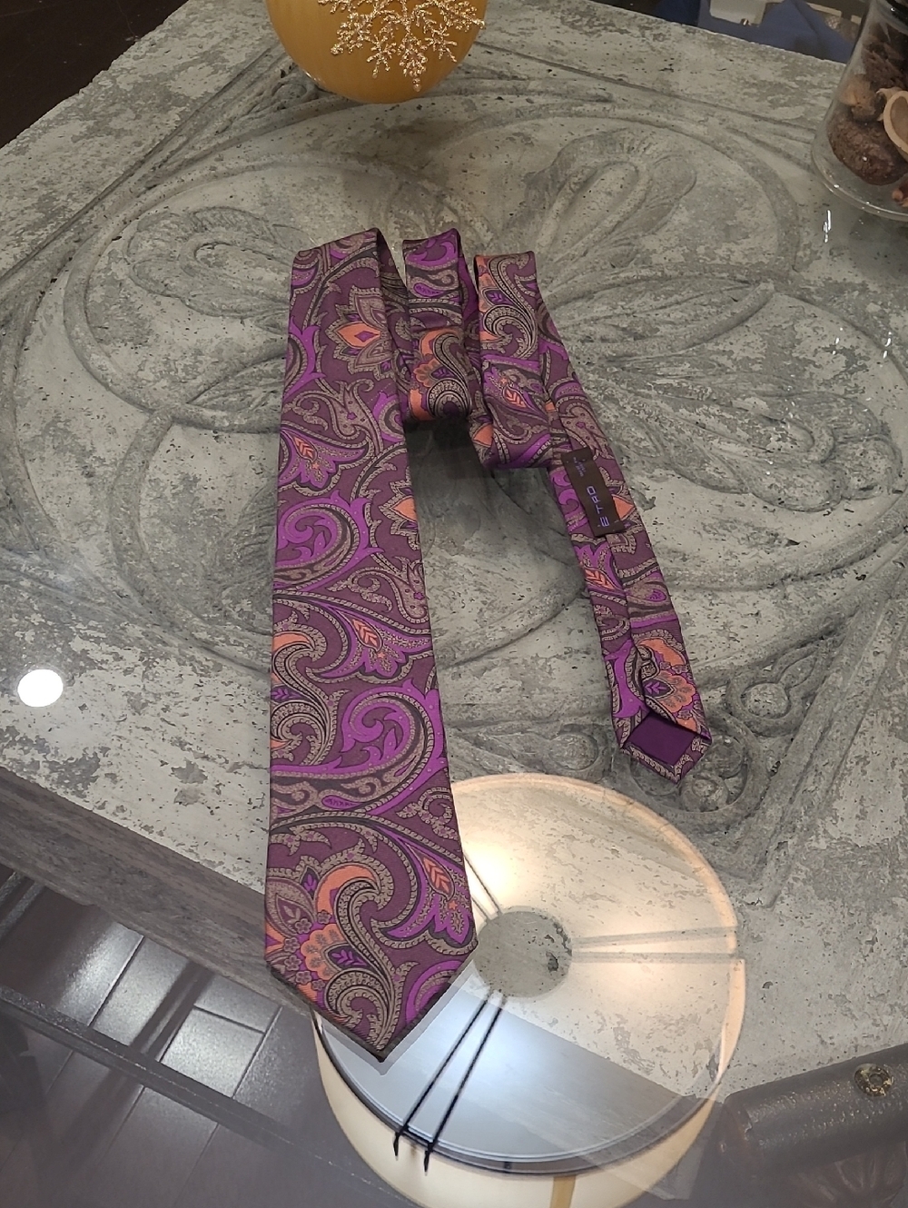 Etro Milano Pure Sil Paisley Neck Tie Like New